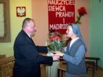 yczenia i kwiaty z okazji Dnia Edukacji Narodowej dla dyrektor Niepublicznego Przedszkola Sistr Salezjanek - Lucyny Matejkowskiej.